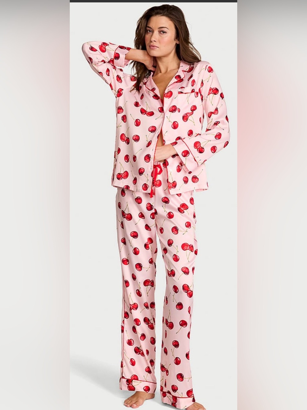 Victoria's Secret Pink Cherry-Print Women’s Pajama Set